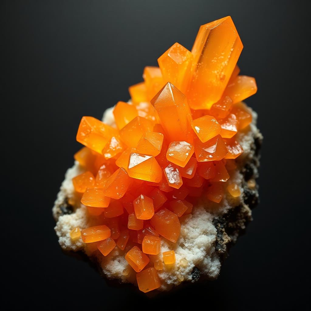 Crystallised Orange Calcite