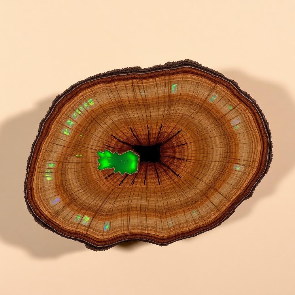 Green Opalised Wood